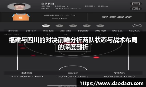 福建与四川的对决前瞻分析两队状态与战术布局的深度剖析